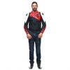 Dainese SPORTIVA sportovní kožená bunda červená/bílá vel.52
